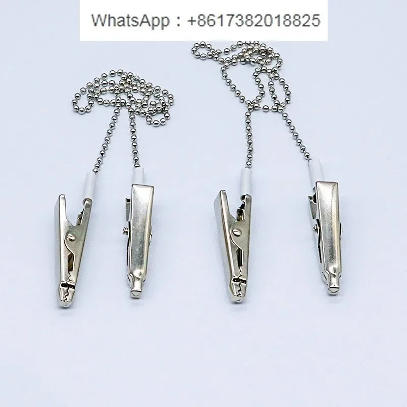 50pcs 스카프 클립 금속 볼 체스테인레스 냅킨 홀더 턱받이 코드 소모품 오토클레이브 가능