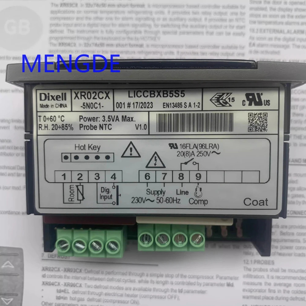 XR02CX-5R0C1 Dixell 온도 컨트롤러 XR02CX 듀얼 프로브2개 센서 포함