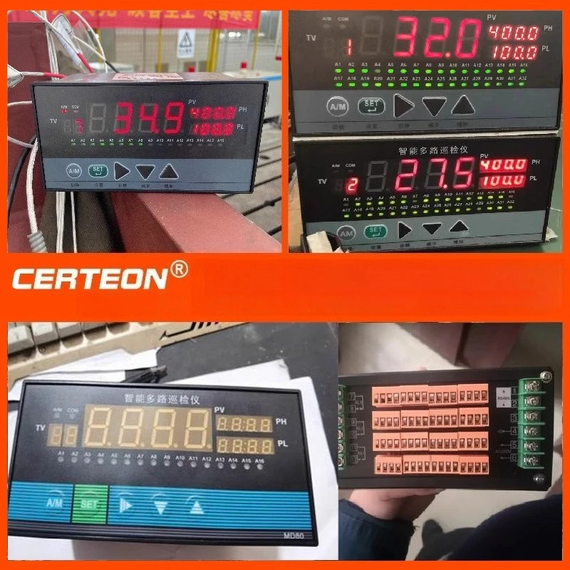 지능형 디지털 온도 압력 컨트롤러 4-20mA PT100 PID RS485 단일 루프 측정 제어 장비