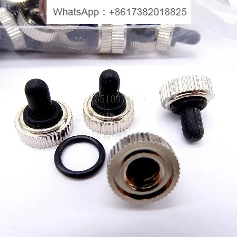 20Pcs T80-T 6MM 나사 매칭 토글 스위치 방수 캡 E1-H 블랙 실리콘 풀 팩
