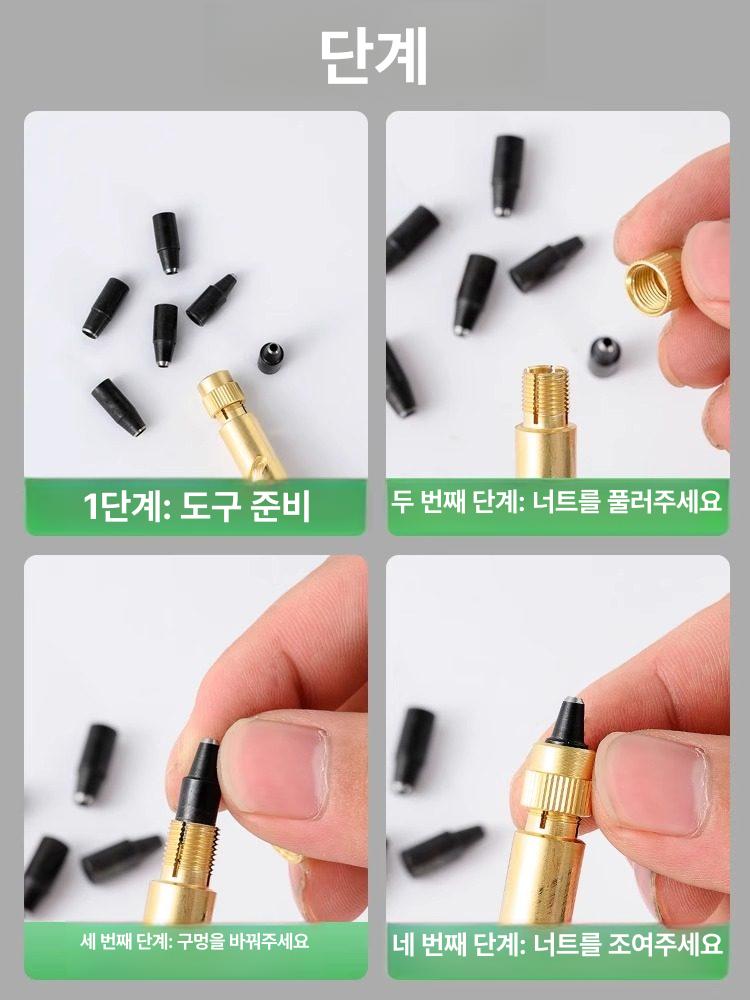 나사 무소음 공예 자동 가죽 도구 구멍 벨트 시계 종이 내추럴우드컬러 6헤드 - 상세 이미지 5