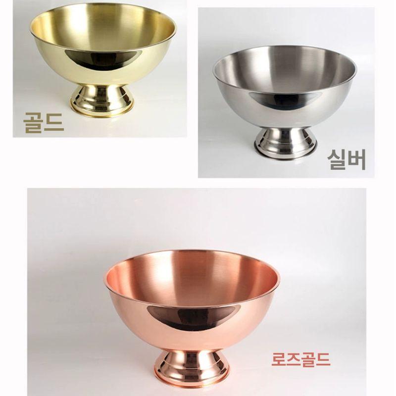 샴페인 아이스 버킷 스텐 스탠드 바스켓 얼음통 칠링 스테인리스스틸 단층 - 상세 이미지 4