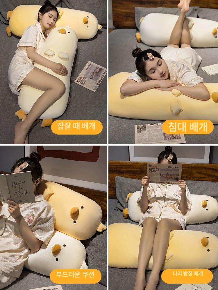 오리 인형 러버덕 대형 수면유도 모찌 안아주는 반려 밀키화이트 90cm - 상세 이미지 5