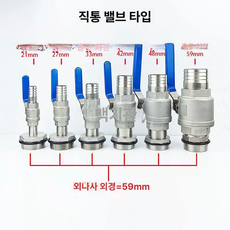 페인트 드럼 오일통 마개 펌프 말통 오일 볼밸브 전용렌치 스텐 운반기 기름통 - 상세 이미지 5