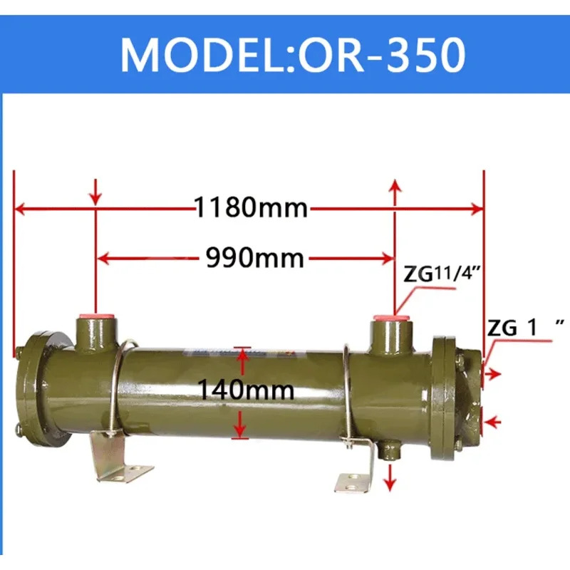 OR-60//150/250/300/350 유압 튜브 오일 쿨러 관형 열교환기 라디에이터