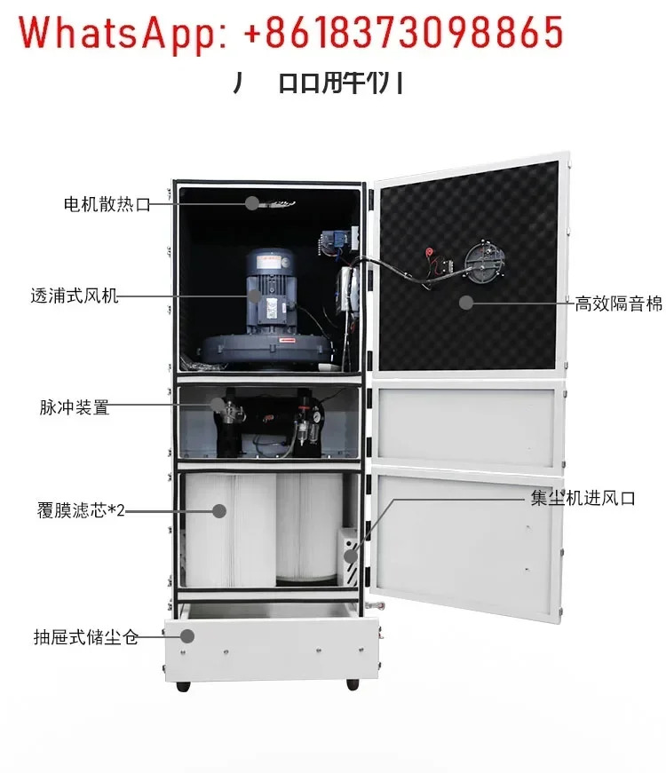 펄스 카트리지 집진기 MCJC-7500 7.5KW 7500W 흡입 톱질 알루미늄
