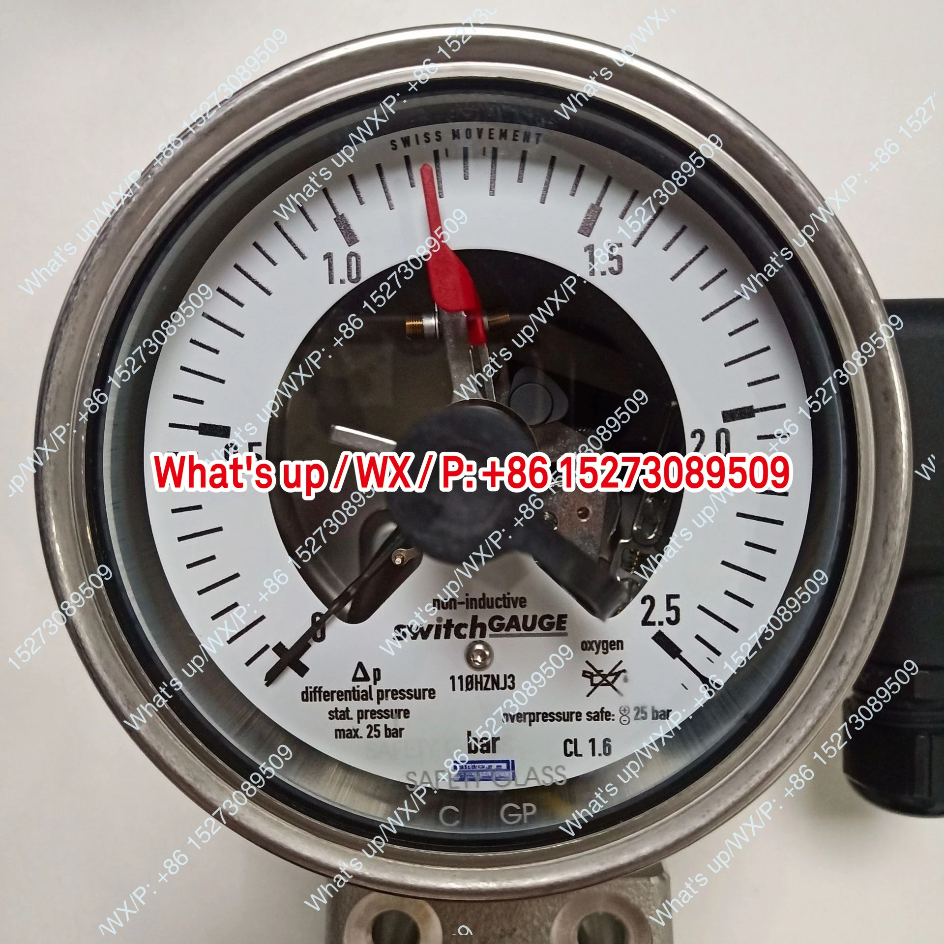 전기 접촉 스위치가 독일식 차압계 DPGS43.100 0-2.5 BAR Cont 821.3
