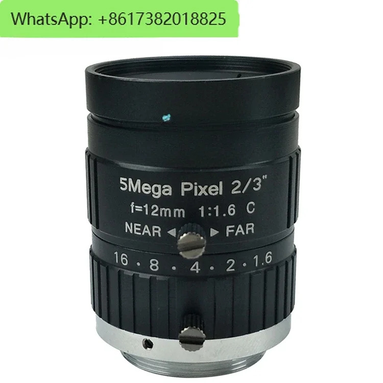 산업카메라 렌즈 500만 고정 초점 수동 줌 2/3 C 포트 5mm 8mm 12mm 16mm