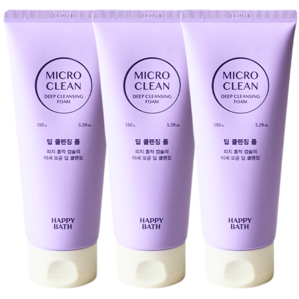 해피바스 마이크로 클린 딥 클렌징폼 150g x3개 - 상품 이미지