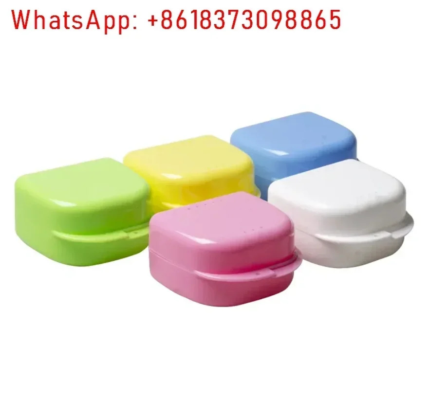 50pcs Lagre 치열 기 상플라스틱 리테이너 케이스 틀니 상틀니 보호