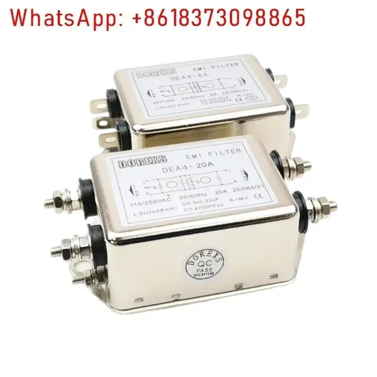 DEA4-6A/10A/20A 단상 AC 전원 필터 인서트형 볼트형