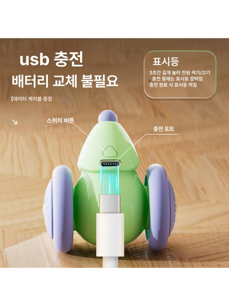 고양이 자동장난감 반려묘 꼬리조명 장난감쥐 롤링 마우스 1개+목걸이 고양이 긁기 스틱 - 상세 이미지 5