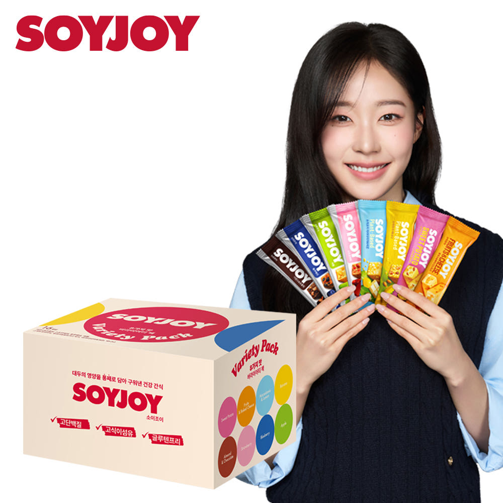 소이조이 고단백질 고식이섬유 글루텐프리 8종 버라이어티팩, 16개입, 1개 : 소이조이 공식몰