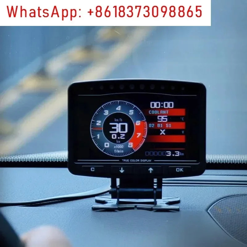 AUTOOL 자동차 obd 미터 블로워 수온 측정기 전압계 회전율 헤드업디스플레이