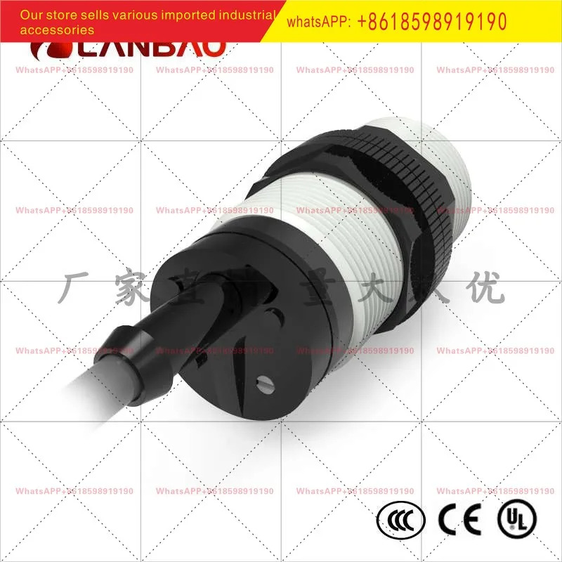 란바오 CR30SCF10DNO 정전용량 스위치 NPN 내장형 10mm 플라스틱 원통형 센서