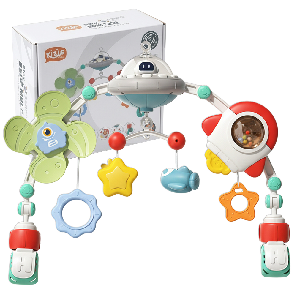 키저스 플레이 베베 유모차 장난감 모빌 신생아 아기 유아 선물 화이트 스페이스