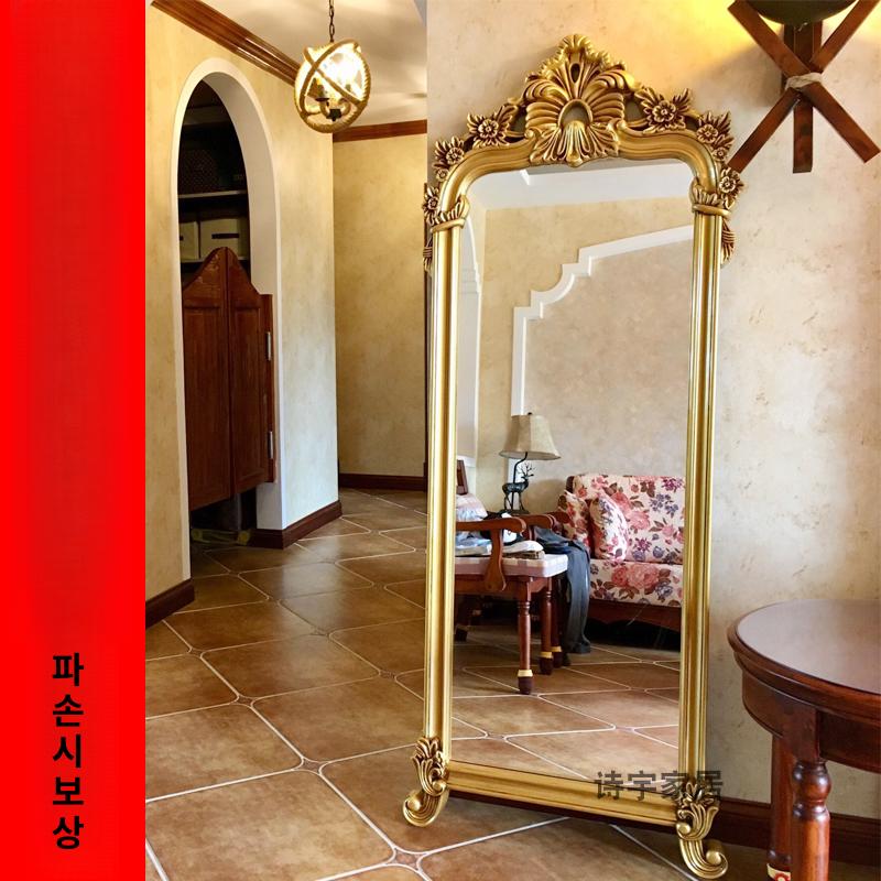 골드전신거울 대형 현관 옷가게 인테리어 엔틱 피팅룸 라지 앤티크골드 스탠드 포함 기타 아니요 - 상세 이미지 2
