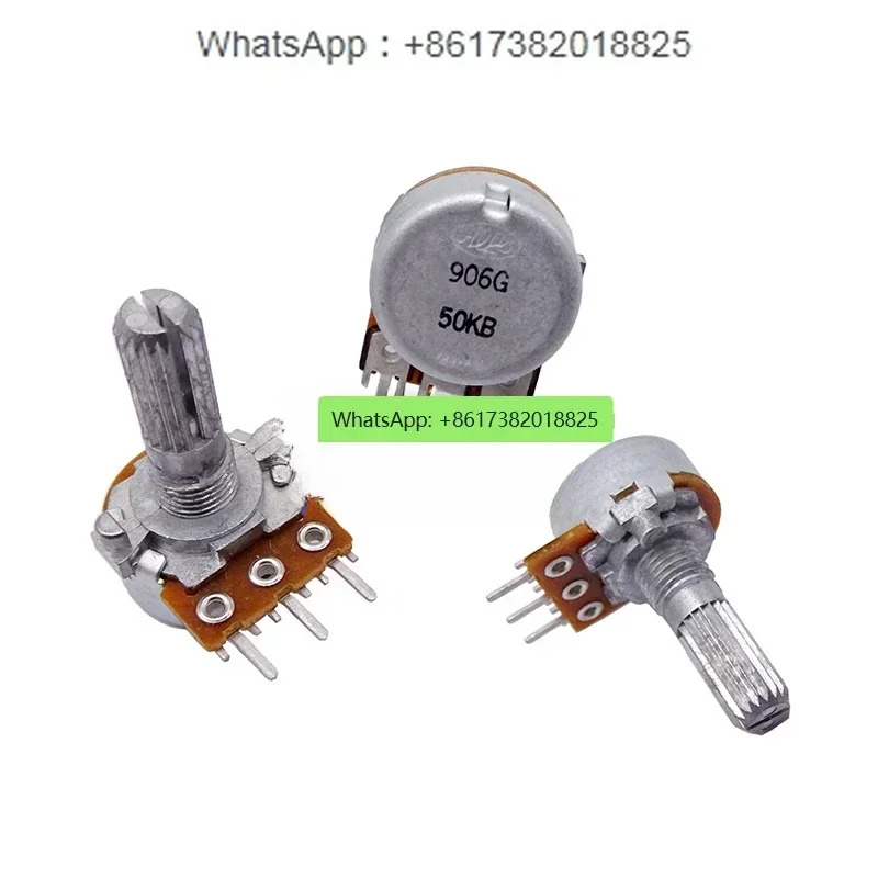 5Pcs 16 단일 채널 전위차계 증폭기 볼륨 스위치 3핀 B10K B50K B100K