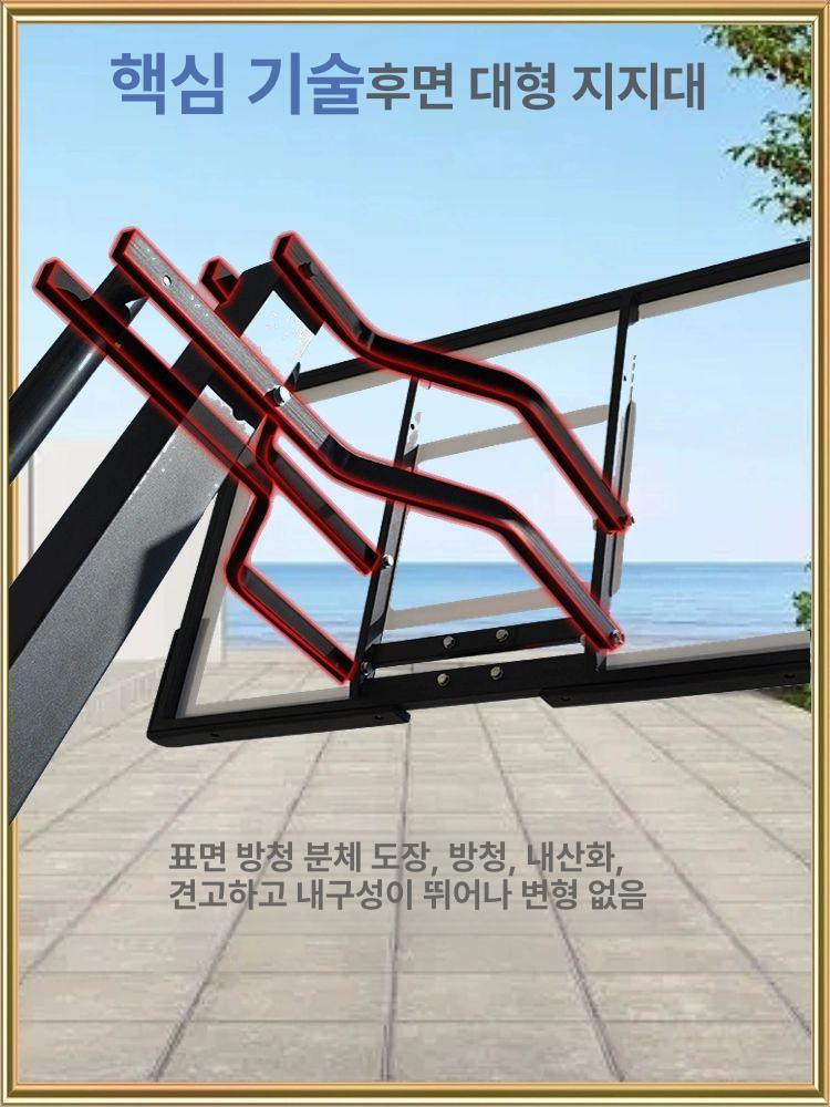 이동식 농구골대 백보드 정식규격 대형 체육관 학교 실내 성인 디럭스 손잡이 - 상세 이미지 2