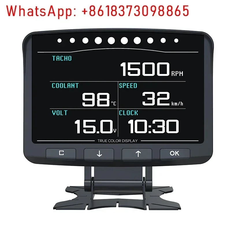 AUTOOL 자동차 obd 미터 블로워 수온 측정기 전압계 회전율 헤드업디스플레이