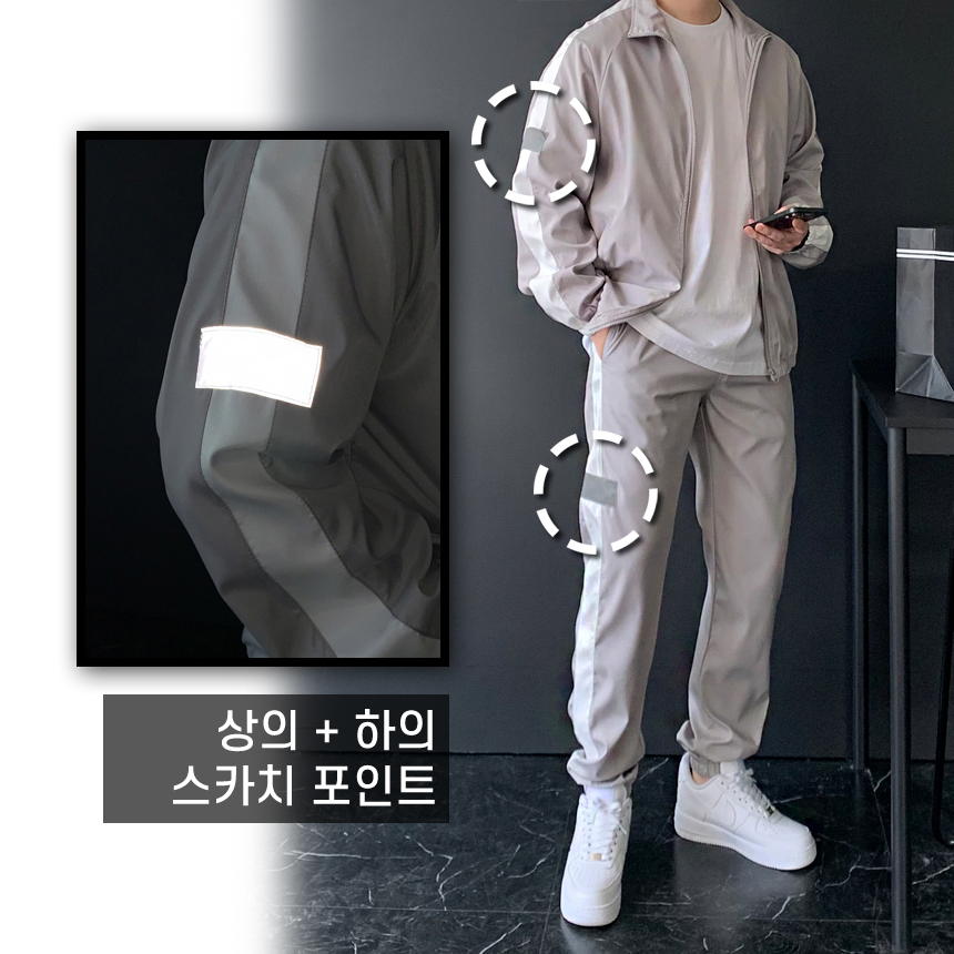 남자트레이닝세트 조거트레이닝 빅 사이즈 운동복 남성추리닝셋업 - 상세 이미지 4