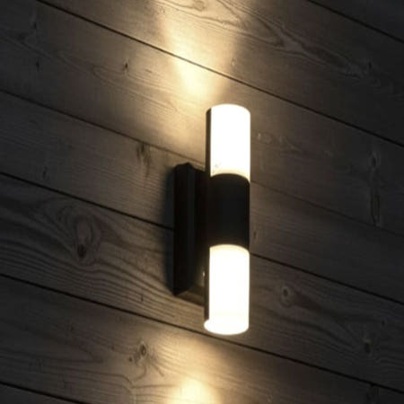 밀셀코 원통 벽부등 10W 블랙 전구색 주택외벽등 야외벽등 건물외벽조명