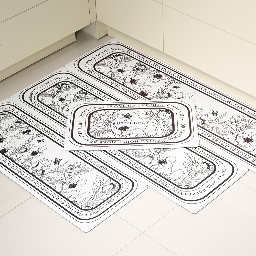 포시엘라 pvc 주방 매트 키친 싱크대 부엌 발매트 북유럽 75x45