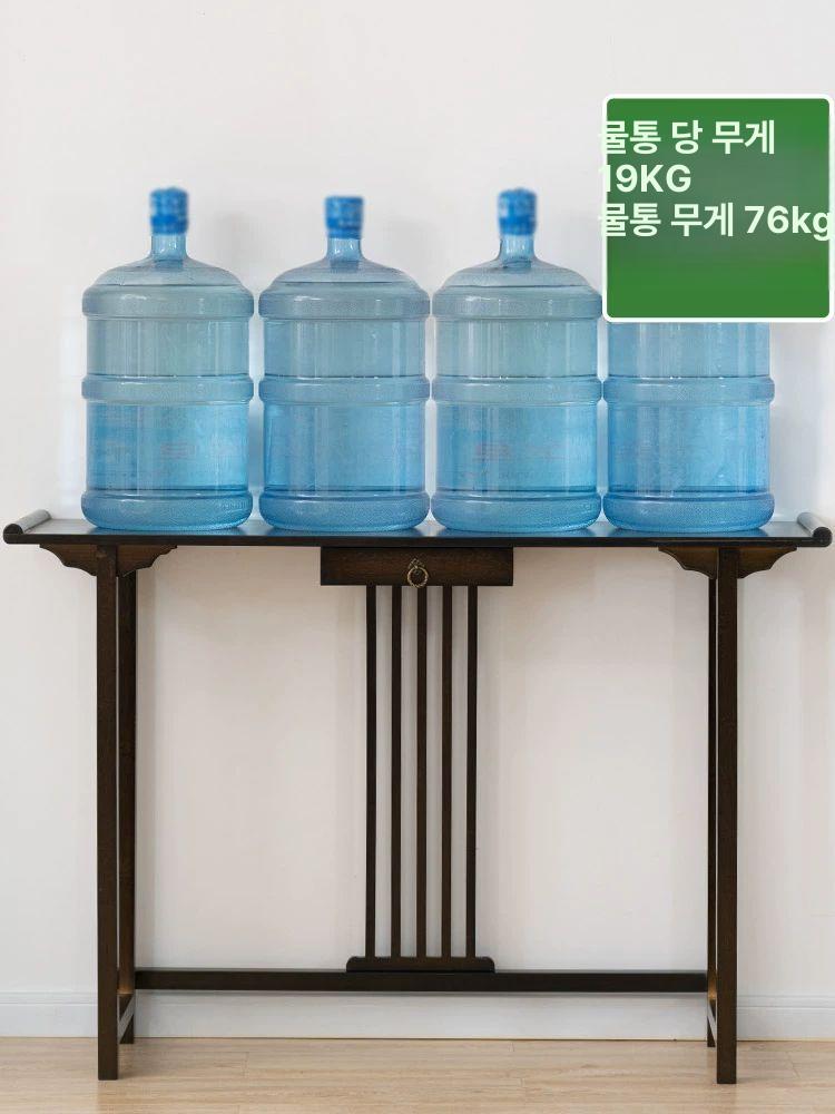 현관 콘솔장 북유럽 현관장식장 엔틱 현관테이블 철제 조각 월넛 120cm 서랍 있음 조립 필요 - 상세 이미지 4