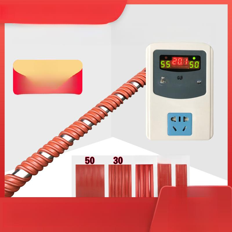 동파방지 열선 열감지 케이블 파이프동파 히팅 와이어 30mm x 4m 220V 400W - 상품 이미지