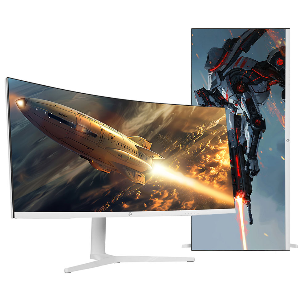 총판 래안텍 PANTHEON CQA34C80SM 화이트 Fast VA 180 WQHD USB-C 무결점 모니터 - 상세 이미지 3
