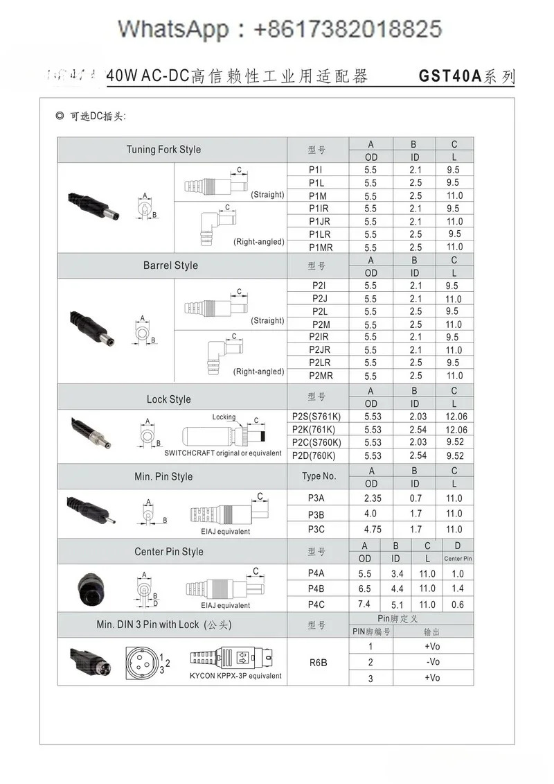 GST40A P1J 전원공급장치 A05/A07/A09/A12/A15/A18/A24/A48 어댑터 GS 5V