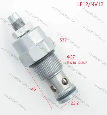 1개 유압 나사형 카트리지 스로틀 밸브 LF12 NV-12 유량 스톱