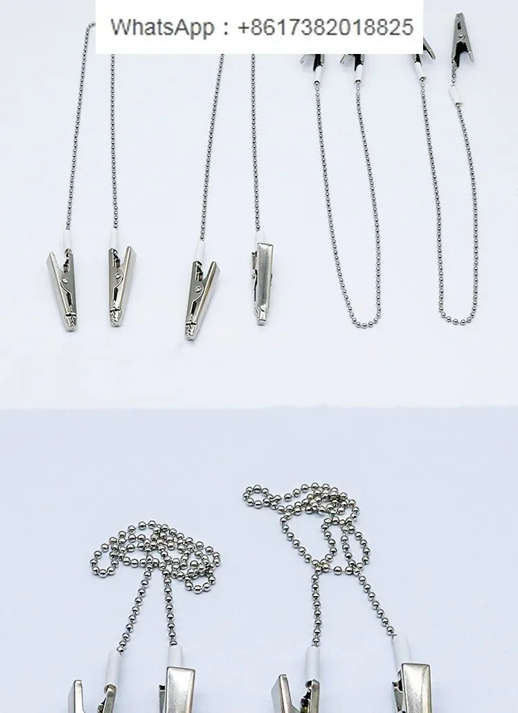 50pcs 스카프 클립 금속 볼 체스테인레스 냅킨 홀더 턱받이 코드 소모품 오토클레이브 가능