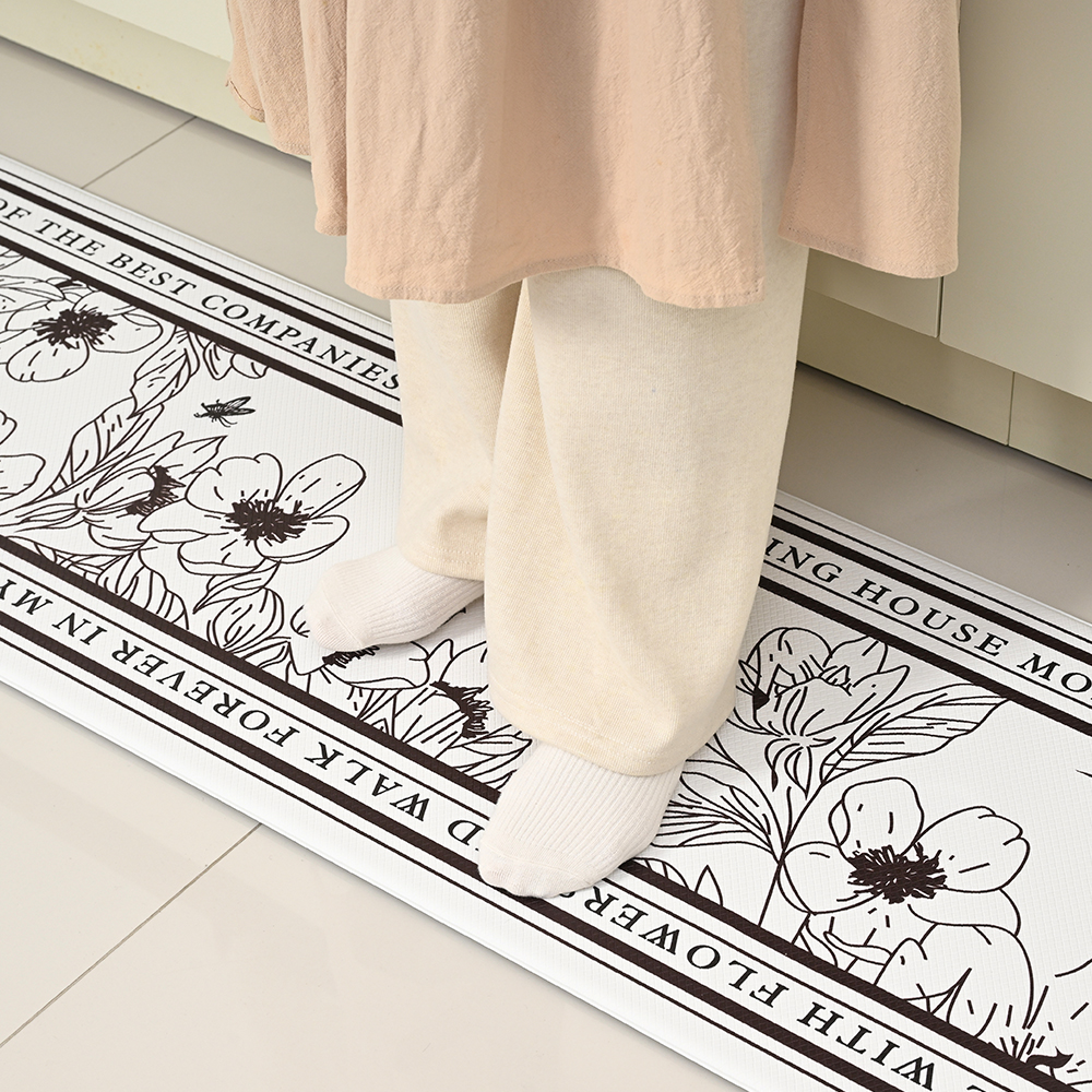 포시엘라 pvc 주방 매트 키친 싱크대 부엌 발매트 북유럽 75x45