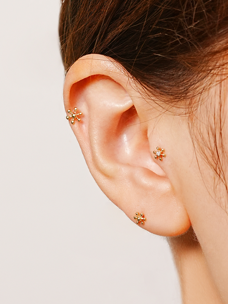 [0.8mm]14K 로즈골드 인터널 시그니처 라블렛 피어싱 귀걸이 29종 이미지 3