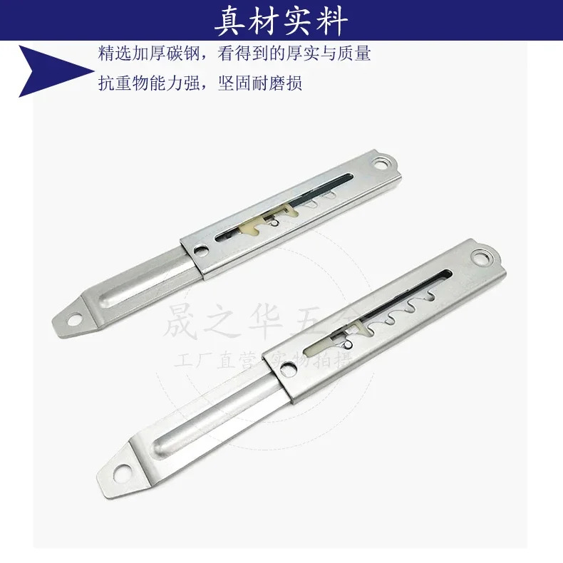 2Pcs 텔레스코픽 포지셔닝 슬라이드 레일 가구 드로우 스케이트 보드 슬롯 타이로드 기어 조정 힌지 지지대