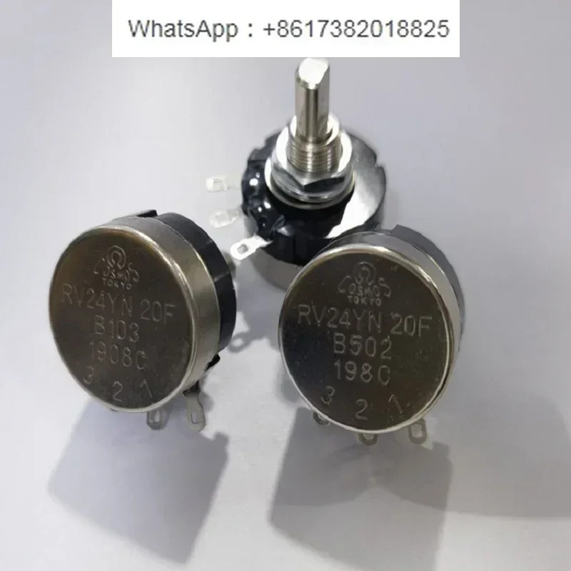 10Pcs 전위차계 단일 회전 RV24YN-20F-B502-5K/10k 콘솔 전20MM 하프 샤프트