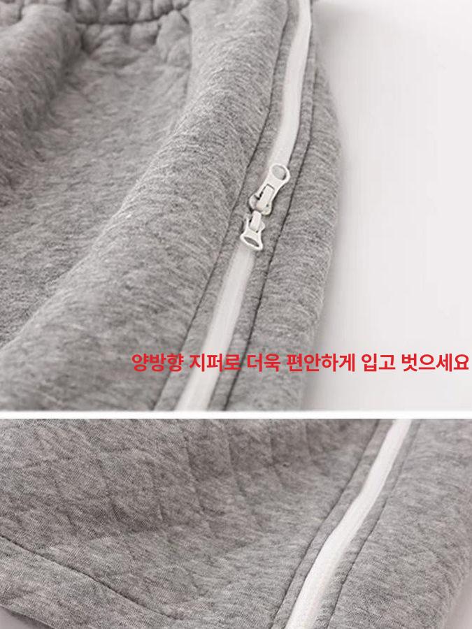 팔골절 회복용 어깨 실습복 잠옷 남성용 환자용 편안한 진회색 남성용 에어레이어 바지 S - 상세 이미지 4