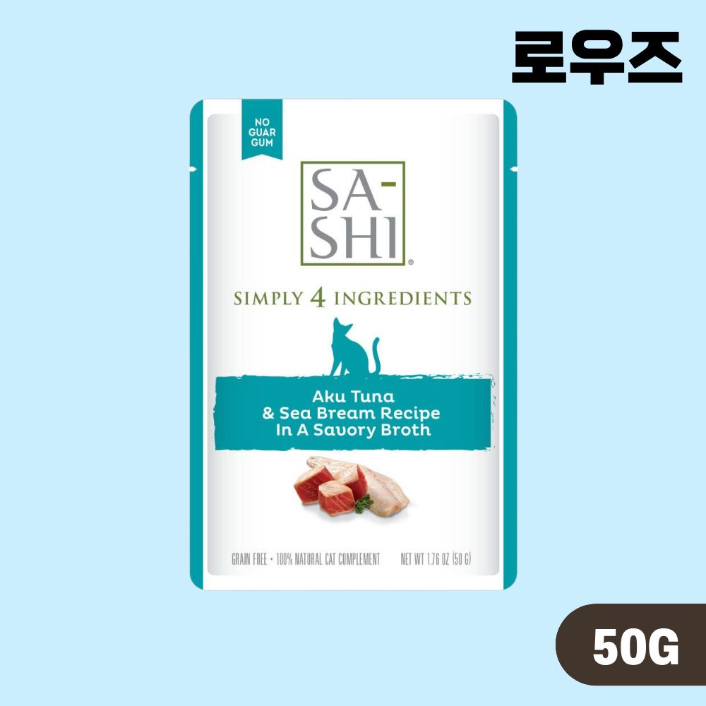 [+N포인트] 로우즈 사시 파우치 캣 고양이 습식 5종 콤보, 50g, 10개 - 상세 이미지 4