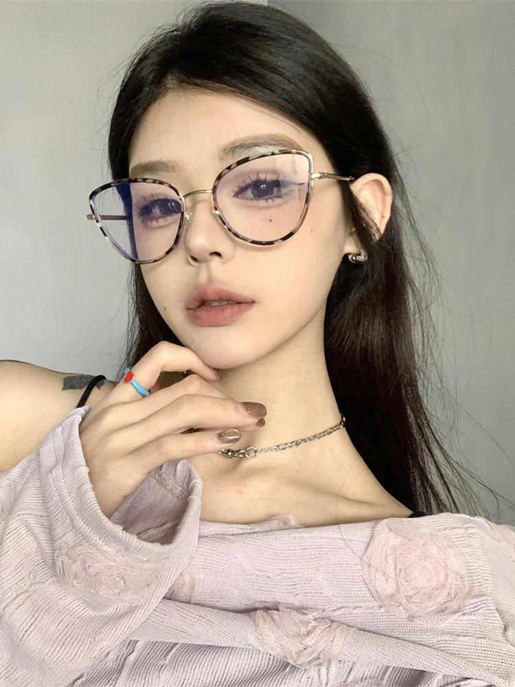 캣아이 안경 안경테 캣츠아이 레오파드 투명테 은테 금테 복고 레트로 - 상세 이미지 2