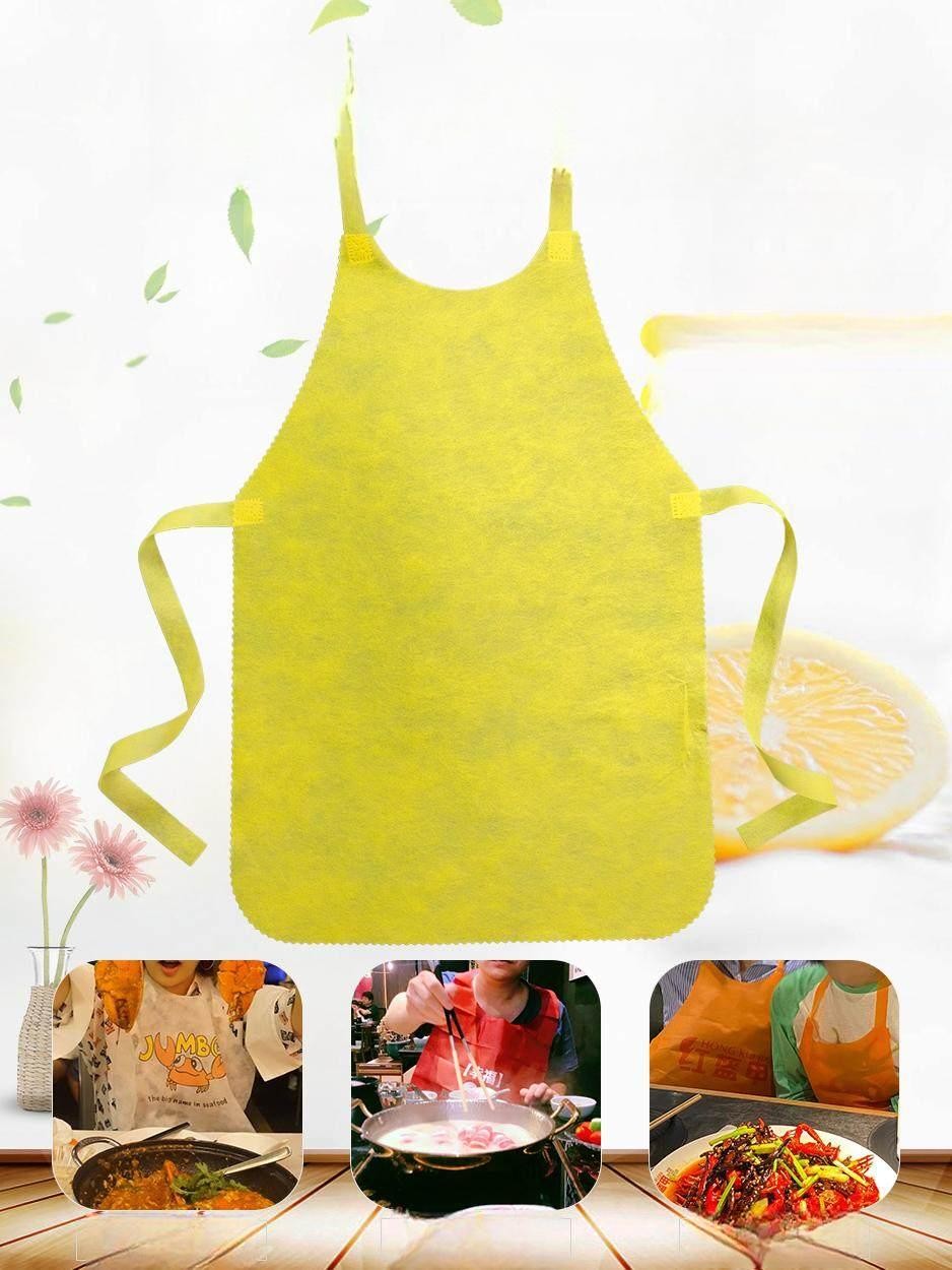 일회용 비닐 부직포 앞치마 병원용 손님용 음식점용 화이트