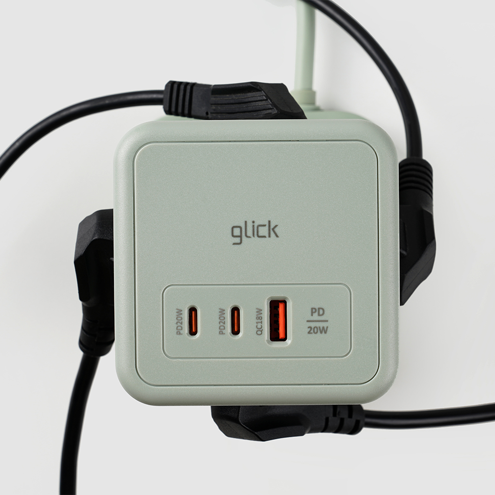 지클릭커 타워 12구 고용량 4000W USB 출력 멀티탭 2m, 그린, 1개 - 상세 이미지 3