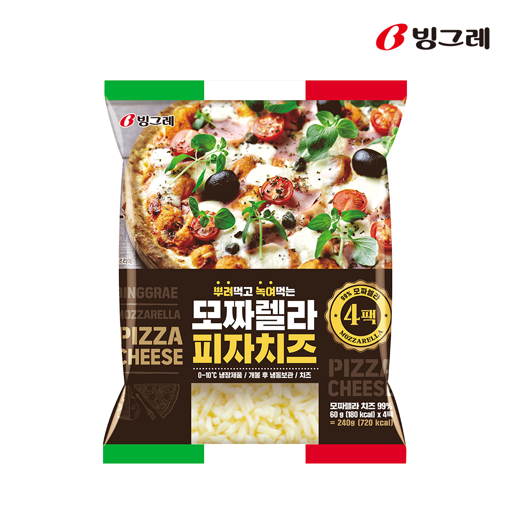 빙그레 뿌려먹고 녹여먹는 모짜렐라 피자치즈 240g 1개 치즈 - 상세 이미지 2