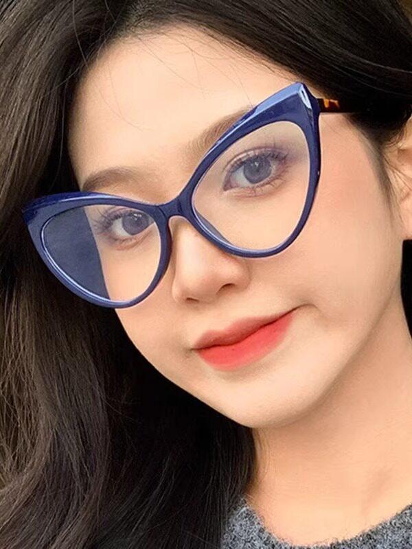 캣아이 안경 안경테 캣츠아이 복고 뿔테 금테 긱시크 은테 빈티지 - 상세 이미지 4