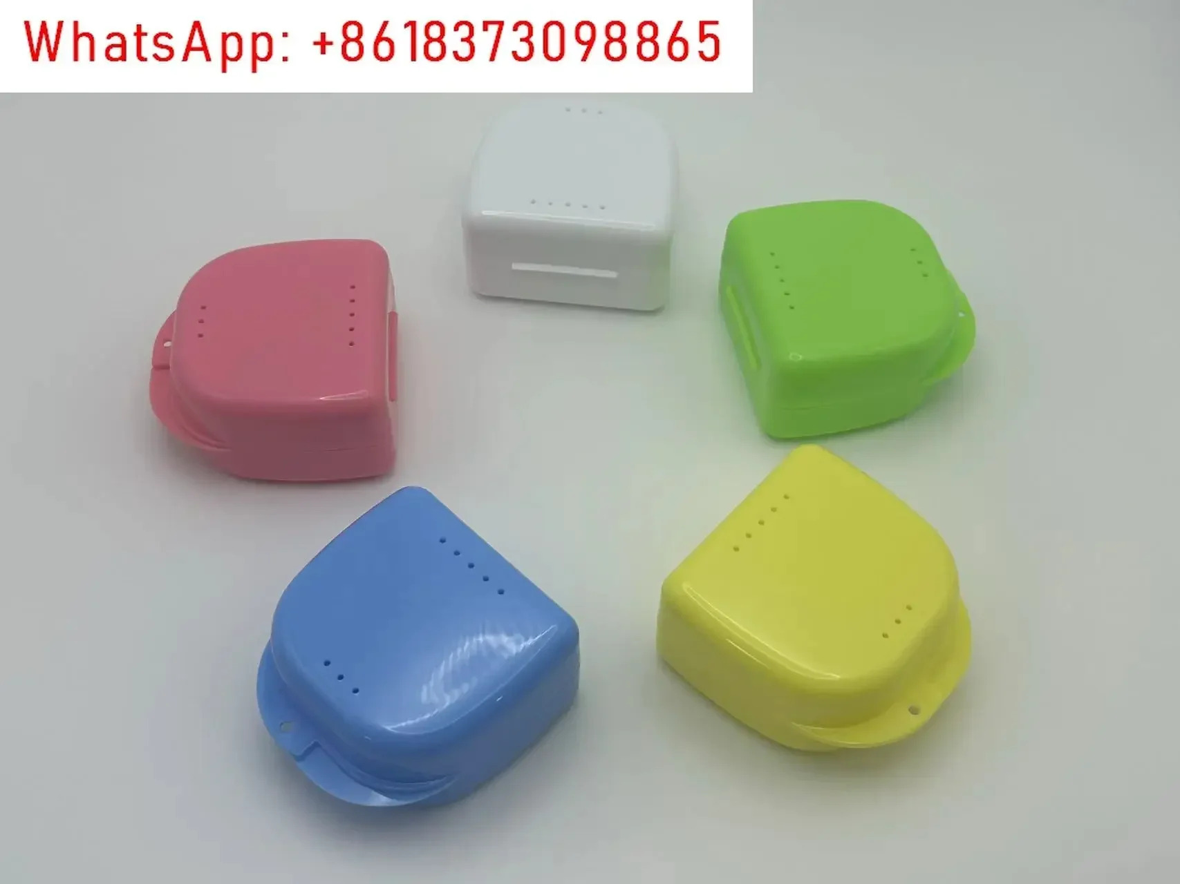 50pcs Lagre 치열 기 상플라스틱 리테이너 케이스 틀니 상틀니 보호