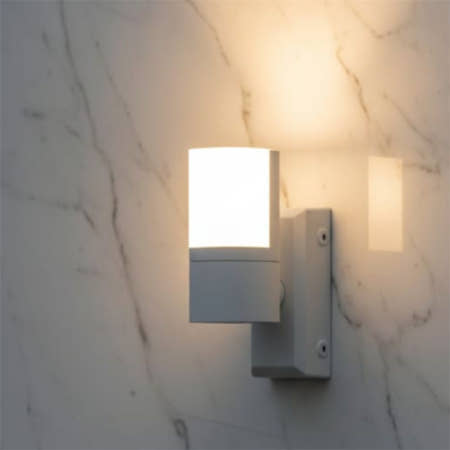 밀셀코 원통 벽부등 6W 화이트 전구색 외벽조명등 외부벽조명 옥외벽등