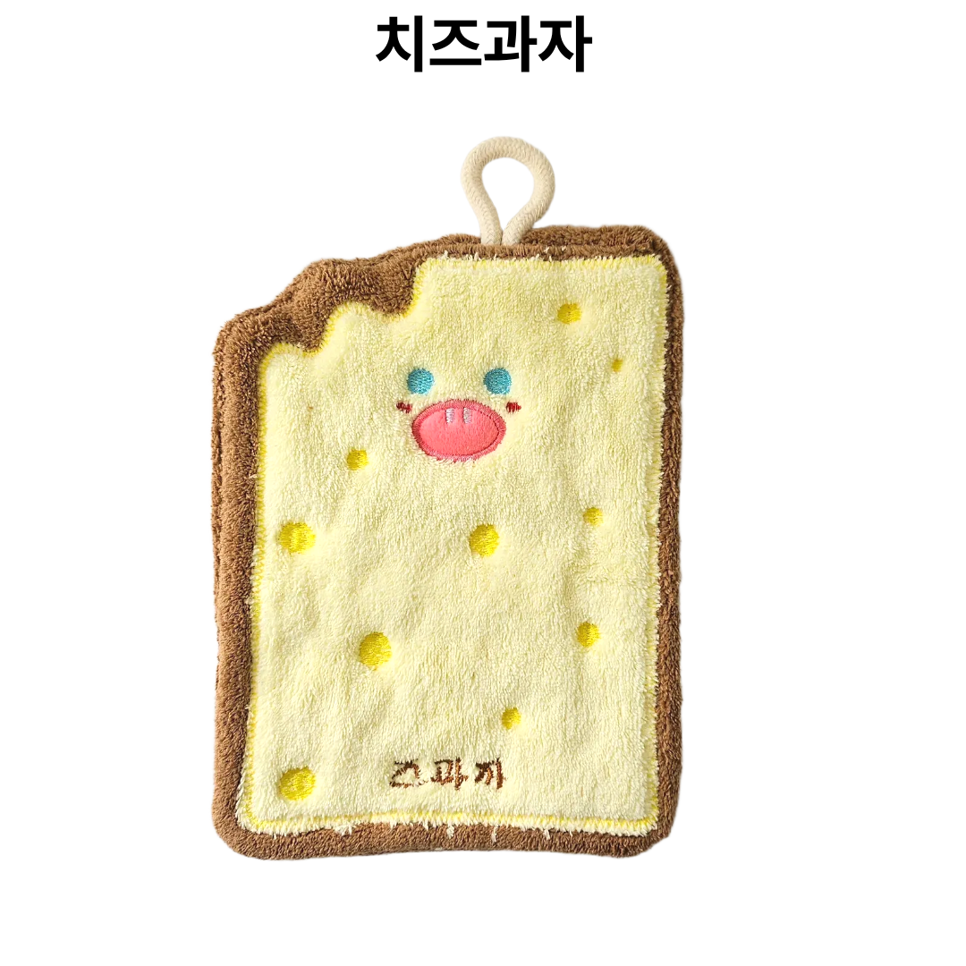 브레드 주방핸드타올 1P 이쁜 주방수건 귀여운 인테리어 답례품 (디자인 선택가능) - 상세 이미지 3