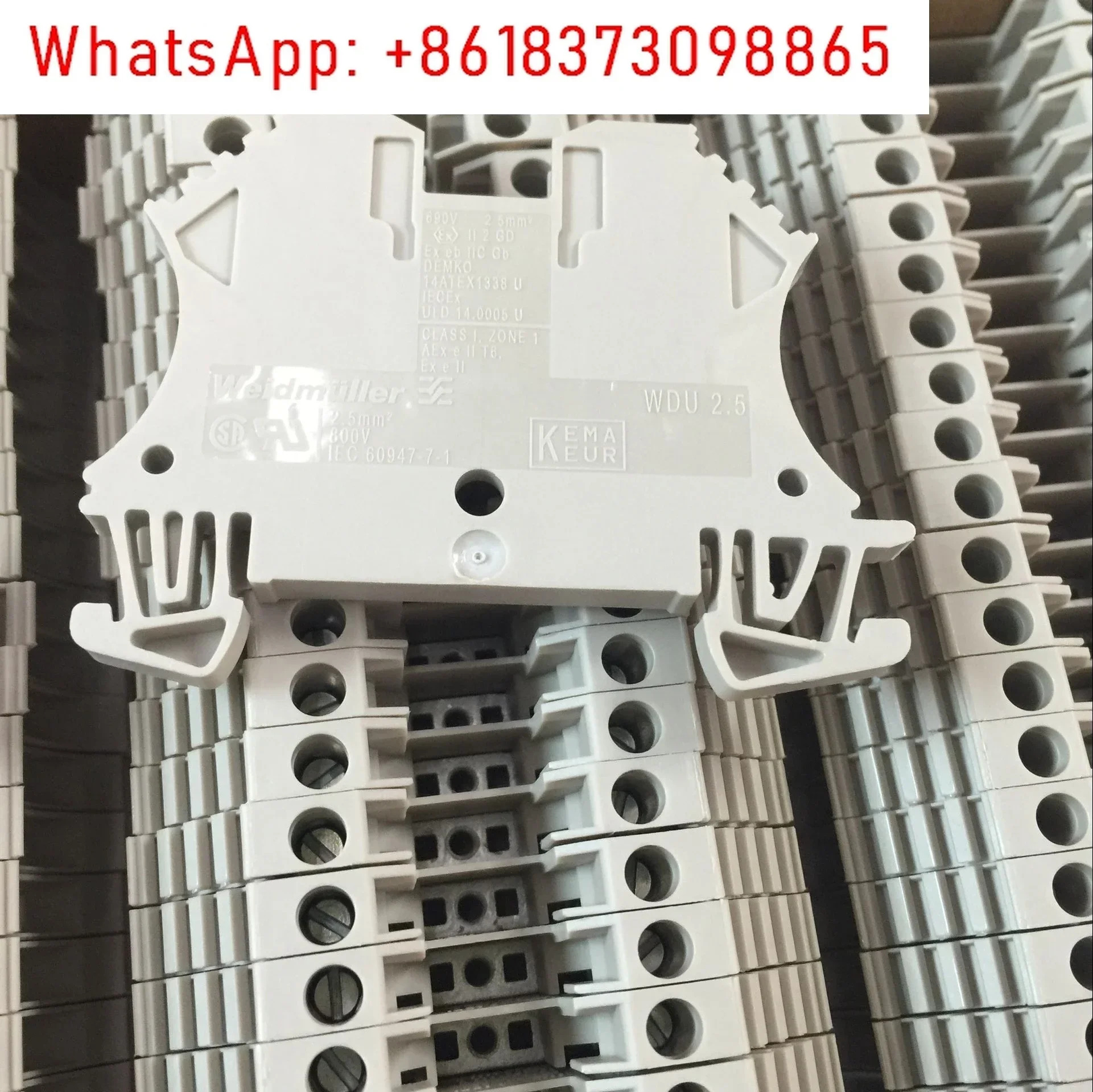100Pcs Weidmller 터미널 WDU2.5/4/6/10/16/35/50 고정 시트 WEW35/2 스토퍼 WAP2.5-10