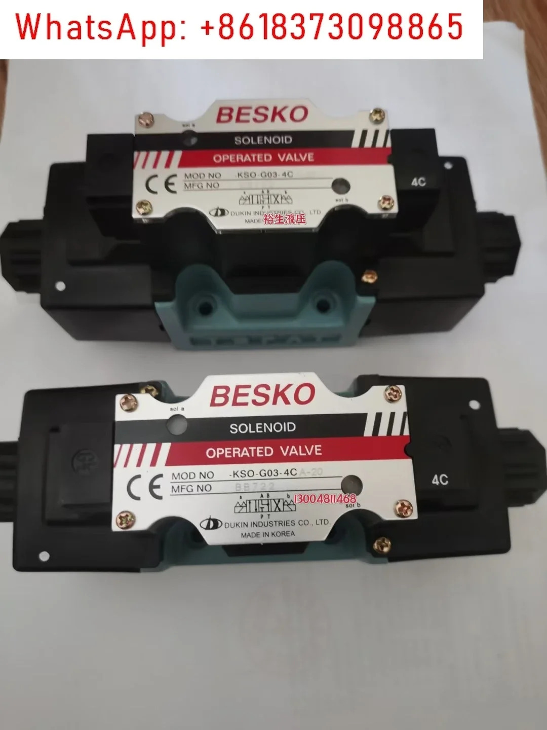 원본 솔레노이드 밸브 KSO-G02-2DP-10 KSO-G02-2BB-10