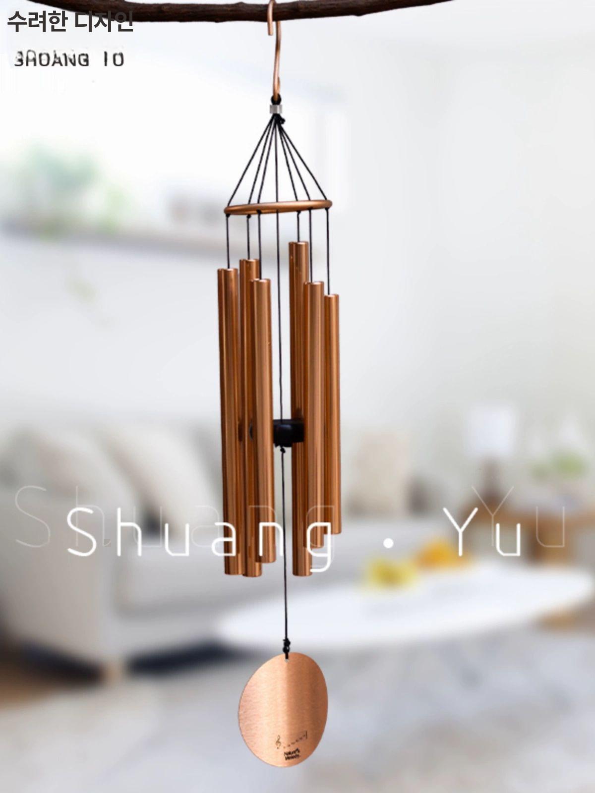 인테리어 도어벨 차임 네이쳐멜로디 풍경 윈드 at58 블랙 알루미늄 150cm - 상세 이미지 2